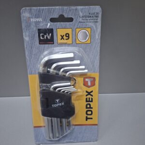 TOPEX - Imbuszkulcs készlet, 9 darabos, 1.5-10mm