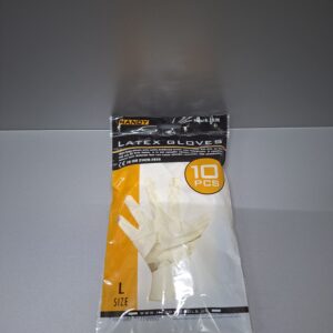 Latex kesztyű készlet, L, 10db