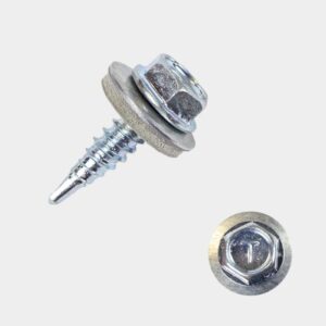 Fűzőcsavar EPDM-mel, ritka menetű, galv. horg., 4,8x19V14