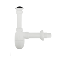 FixTrend buraszifon mosdóhoz, műanyag, leeresztőszeleppel, 32mm