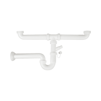 FixTrend 2 medencés mosogató szifon, csatlakozó 6/4"x40mm