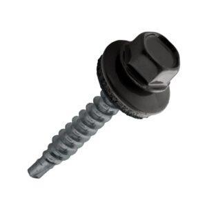 Hlf. redukált hegyű önf. csavar fához (k=4.9-5.1) EPDM-mel, RAL 9005 (mélyfekete), 4,8x35V14